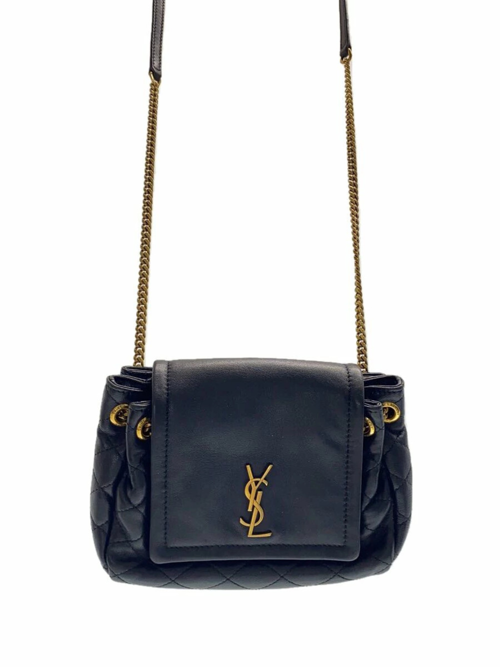 Saint Laurent Monogram Nolita Lambskin Shoulder Bag Leather